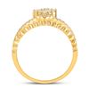 Image 3 : Diamond Offset Square Fashion Ring 1/2 Cttw 10kt Yellow Gold