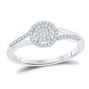 Image 1 : Diamond Cluster Ring 1/6 Cttw 10kt White Gold