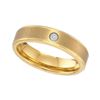 Image 1 : Yellow-tone Tungsten Carbide Mens Diamond Band Ring .01 Cttw Size 14 Yellow-tone Tungsten