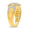 Image 3 : Diamond Square Cluster Ring 1 Cttw 10kt Yellow Gold
