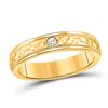 Image 1 : Diamond Solitaire Band Ring 1/20 Cttw 14kt Yellow Gold