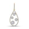 Image 1 : Diamond Teardrop Pendant 1/2 Cttw 10kt Yellow Gold
