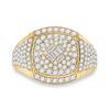 Image 2 : Mens Baguette Diamond Cluster Ring 2-1/5 Cttw 14kt Yellow Gold