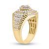 Image 4 : Mens Baguette Diamond Cluster Ring 2-1/5 Cttw 14kt Yellow Gold