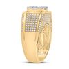 Image 3 : Mens Baguette Diamond Square Ring 2-7/8 Cttw 14kt Yellow Gold