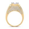 Image 4 : Mens Baguette Diamond Square Ring 2-7/8 Cttw 14kt Yellow Gold