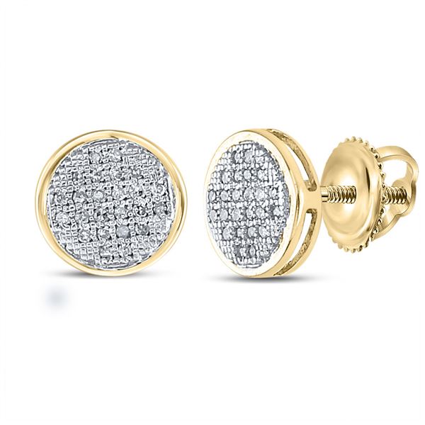 Diamond Circle Earrings 1/6 Cttw Sterling Silver