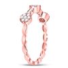 Image 3 : Diamond Circle Stackable Band Ring 1/4 Cttw 10kt Rose Gold