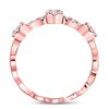 Image 4 : Diamond Circle Stackable Band Ring 1/4 Cttw 10kt Rose Gold
