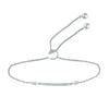 Image 1 : Diamond Bolo Bar Bracelet 1/10 Cttw Sterling Silver