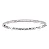 Image 1 : Diamond Classic Single Row Bangle Bracelet 1 Cttw 14kt White Gold