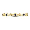 Image 2 : Blue Sapphire Dot Flower Stackable Band Ring 1/12 Cttw 10kt Yellow Gold
