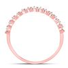 Image 4 : Diamond Stackable Band Ring 1/8 Cttw 10kt Rose Gold