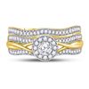 Image 2 : Diamond Bridal Wedding Ring Band Set 1/2 Cttw 10kt Yellow Gold