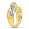 Image 3 : Diamond Bridal Wedding Ring Band Set 1/2 Cttw 10kt Yellow Gold