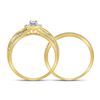 Image 4 : Diamond Bridal Wedding Ring Band Set 1/2 Cttw 10kt Yellow Gold