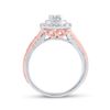 Image 4 : Diamond Bridal Wedding Ring Band Set 1 Cttw 14kt Two-tone Gold