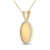 Image 2 : Mens Diamond Circle Picture Memory Pendant 5/8 Cttw 10kt Yellow Gold