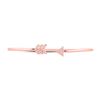 Image 2 : Diamond Arrow Bangle Bracelet 1/10 Cttw 10kt Rose Gold