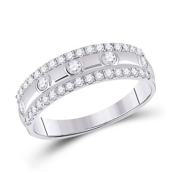 Diamond Anniversary Ring 1/2 Cttw 10kt White Gold