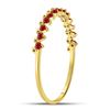 Image 3 : Ruby Single Row Stackable Ring 1/8 Cttw 10kt Yellow Gold