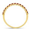 Image 4 : Ruby Single Row Stackable Ring 1/8 Cttw 10kt Yellow Gold