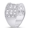 Image 3 : Diamond Right Hand Cocktail Ring 1-3/4 Cttw 14kt White Gold