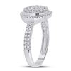 Image 3 : Diamond Cluster Ring 1/2 Cttw 10kt White Gold