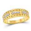 Image 3 : His Hers Diamond Cluster Matching Wedding Set 5/8 Cttw 14kt Yellow Gold