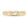 Image 2 : Diamond Curl Band Ring 1/10 Cttw 10kt Yellow Gold