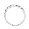 Image 3 : Diamond Classic Stackable Band Ring 1/20 Cttw 14kt White Gold