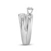 Image 4 : His Hers Diamond Cross Matching Wedding Set 1/5 Cttw 10kt White Gold