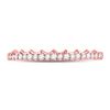 Image 2 : Diamond Slender Scalloped Stackable Band Ring 1/6 Cttw 10kt Rose Gold