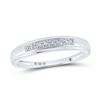 Image 3 : His Hers Diamond Cluster Matching Wedding Set 1/5 Cttw 10kt White Gold