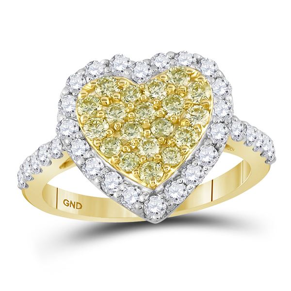 Yellow Diamond Heart Ring 1 Cttw 14kt Yellow Gold