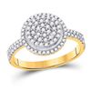 Image 1 : Diamond Circle Cluster Ring 1/2 Cttw 10kt Yellow Gold