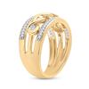 Image 4 : Diamond Twist Scroll Band Ring 1/4 Cttw 10kt Yellow Gold