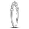 Image 3 : Diamond Stackable Band Ring 1/10 Cttw 10kt White Gold