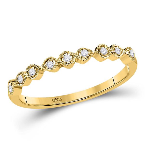 Diamond Stackable Band Ring 1/20 Cttw 10kt Yellow Gold