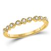 Image 1 : Diamond Stackable Band Ring 1/20 Cttw 10kt Yellow Gold