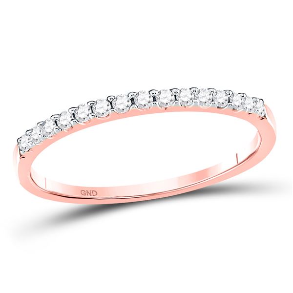 Diamond Wedding Single Row Band 1/6 Cttw 14kt Rose Gold