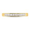 Image 2 : Channel-set Diamond Wedding Band 1/6 Cttw 14kt Yellow Gold