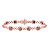 Image 1 : Brown Diamond Infinity Link Bracelet 2-1/5 Cttw 10kt Rose Gold