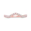 Image 2 : Diamond Wedding Curved Enhancer Band 1/5 Cttw 10kt Rose Gold