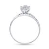 Image 3 : Diamond Cluster Ring 1/10 Cttw Sterling Silver