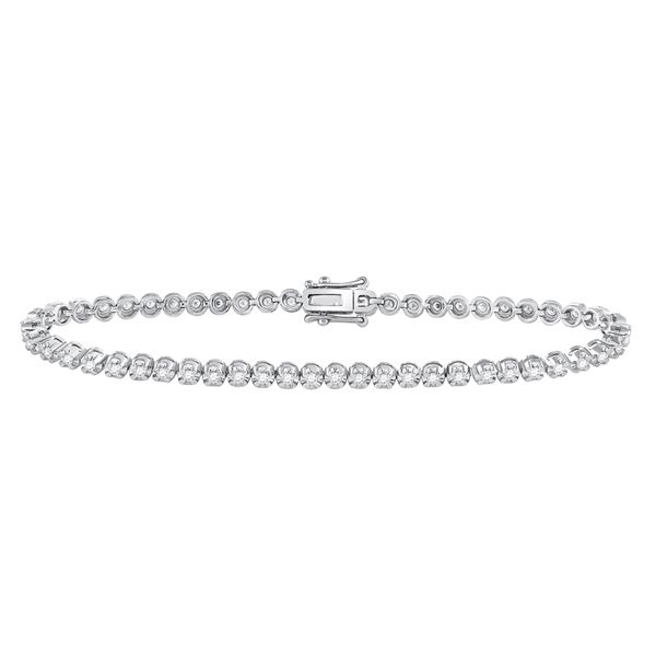 Diamond Timeless Tennis Bracelet 1 Cttw 14kt White Gold