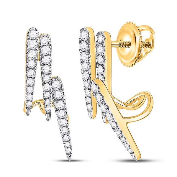 Diamond Fashion Earrings 5/8 Cttw 14kt Yellow Gold