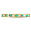 Image 2 : Emerald Diamond Alternating Stackable Band Ring 1/4 Cttw 10kt Yellow Gold