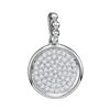 Image 1 : Diamond Cluster Circle Pendant 1/6 Cttw 10kt White Gold