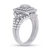 Image 3 : Diamond Bridal Wedding Ring Band Set 1-1/4 Cttw 14kt White Gold